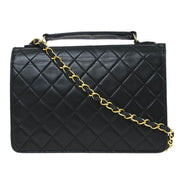 Chanel Black Lambskin 2way Handbag 115716