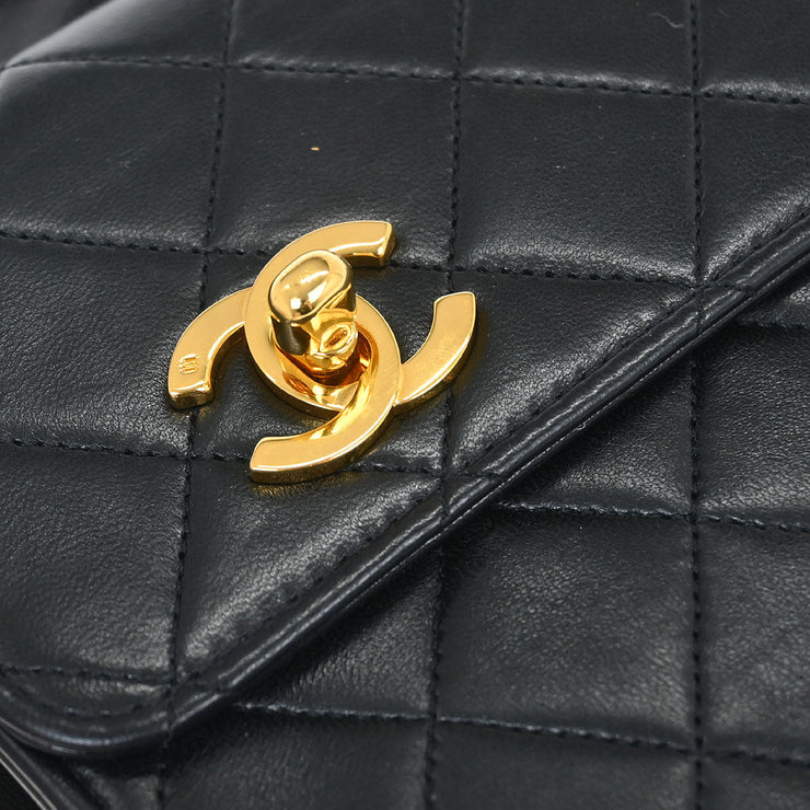 Chanel Black Lambskin 2way Handbag 115716
