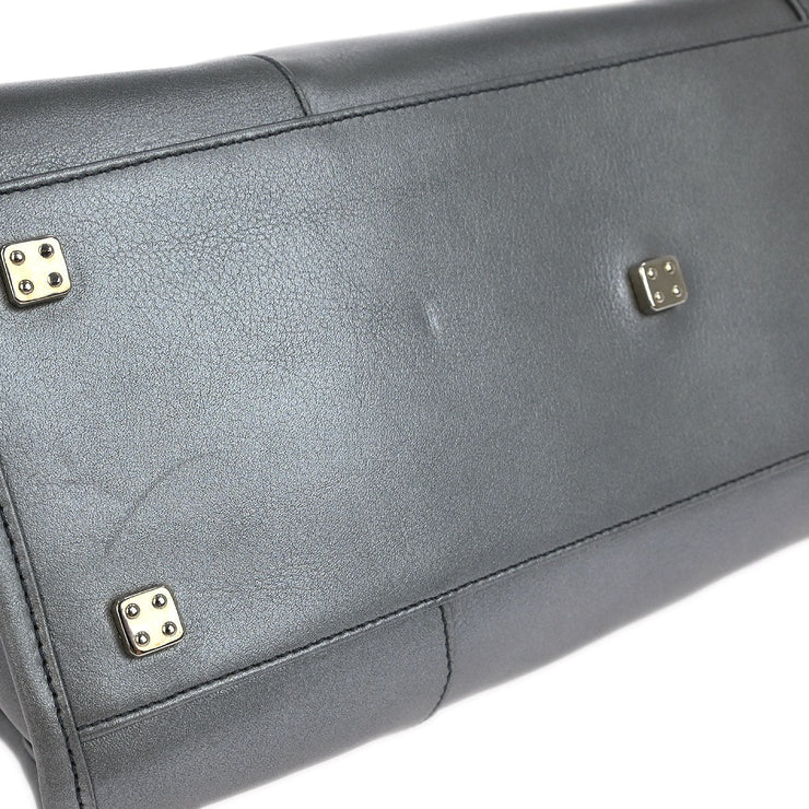 Loewe Silver Lambskin Amazona 28 Handbag 070402 115719