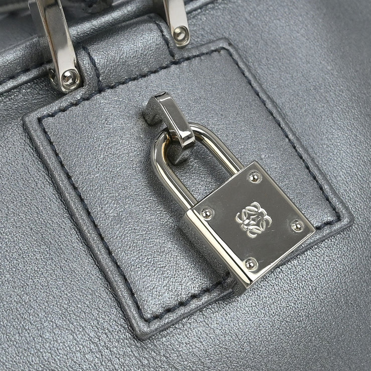 Loewe Silver Lambskin Amazona 28 Handbag 070402 115719
