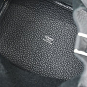 Hermes Black Taurillon Clemence Picotin Lock 18 PM Handbag C AM 010 UH 115728