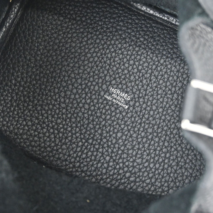 Hermes Black Taurillon Clemence Picotin Lock 18 PM Handbag C AM 010 UH 115728