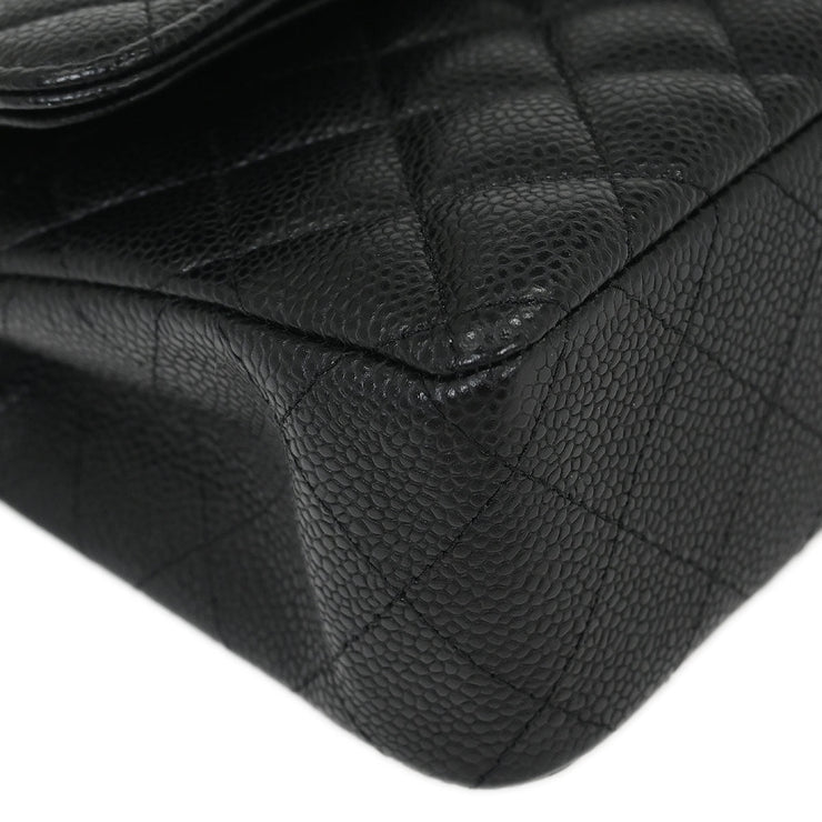 Chanel Black Calfskin Small Classic Double Flap Shoulder Bag 115730