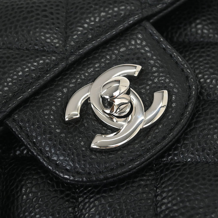 Chanel Black Calfskin Small Classic Double Flap Shoulder Bag 115730