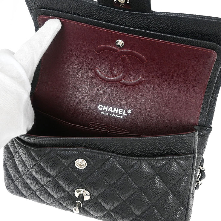Chanel Black Calfskin Small Classic Double Flap Shoulder Bag 115730