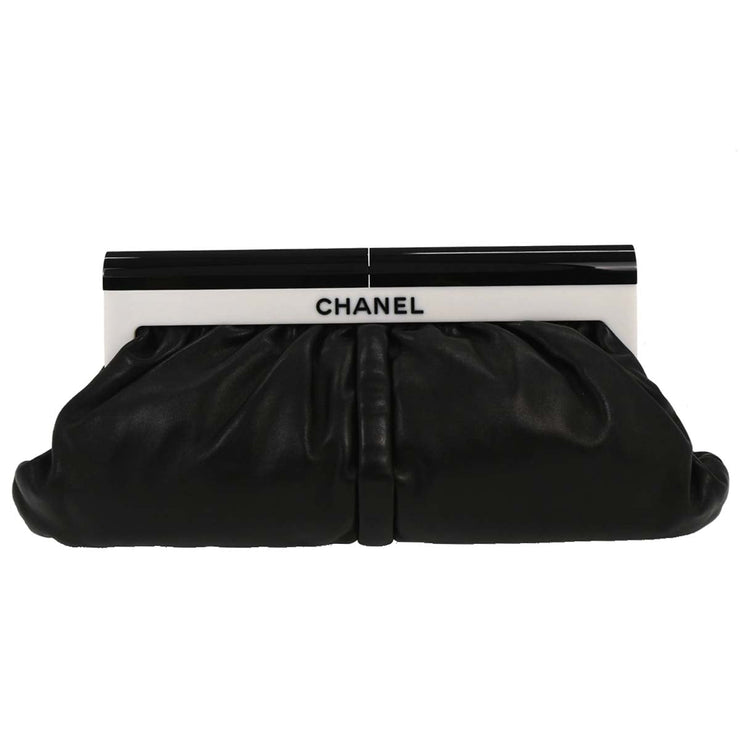 Chanel Black Lambskin Clutch Bag 115733