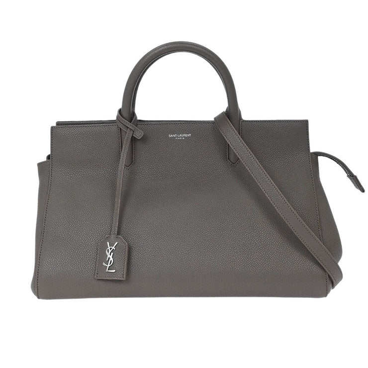 Saint Laurent Gray Cabas Rive 2way Shoulder Handbag VLR400413.1115 115736