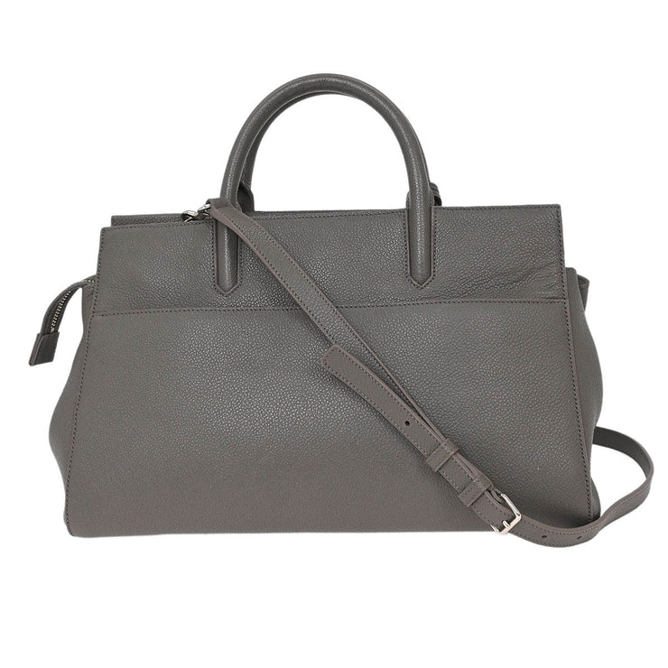 Saint Laurent Gray Cabas Rive 2way Shoulder Handbag VLR400413.1115 115736