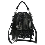 Saint Laurent Black Emmanuelle Fringe Shoulder Bag GT.357603.1115 115737