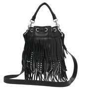 Saint Laurent Black Emmanuelle Fringe Shoulder Bag GT.357603.1115 115737