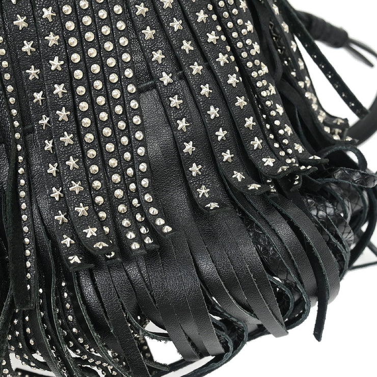 Saint Laurent Black Emmanuelle Fringe Shoulder Bag GT.357603.1115 115737