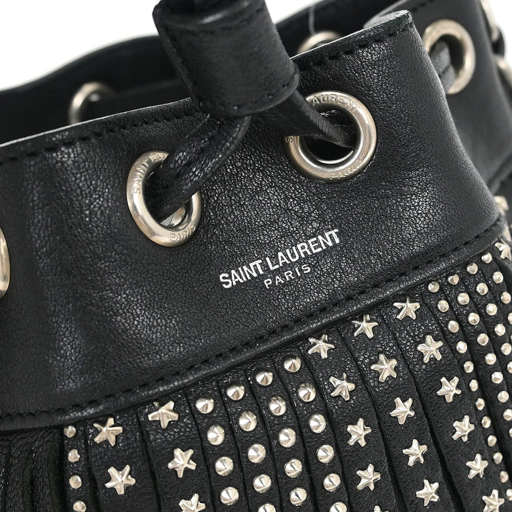 Saint Laurent Black Emmanuelle Fringe Shoulder Bag GT.357603.1115 115737