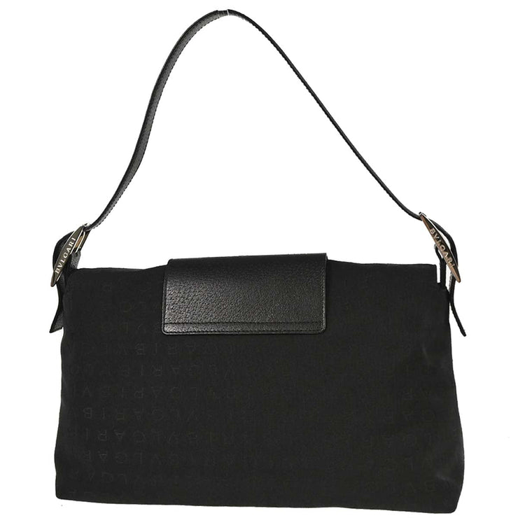 Bvlgari Black Canvas Logomania Handbag LAEGEA 115738