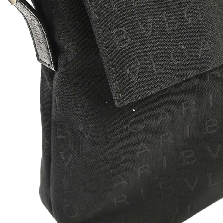 Bvlgari Black Canvas Logomania Handbag LAEGEA 115738