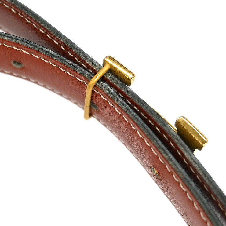 Hermes Black Box Calf Constance Reversible Belt #80 Small Good  Square:A 16 115740