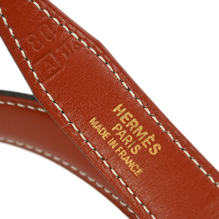 Hermes Black Box Calf Constance Reversible Belt #80 Small Good  Square:A 16 115740