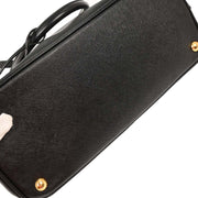 Prada Black Leather Galleria 2way Tote Handbag BN1801 7/A 164 115741