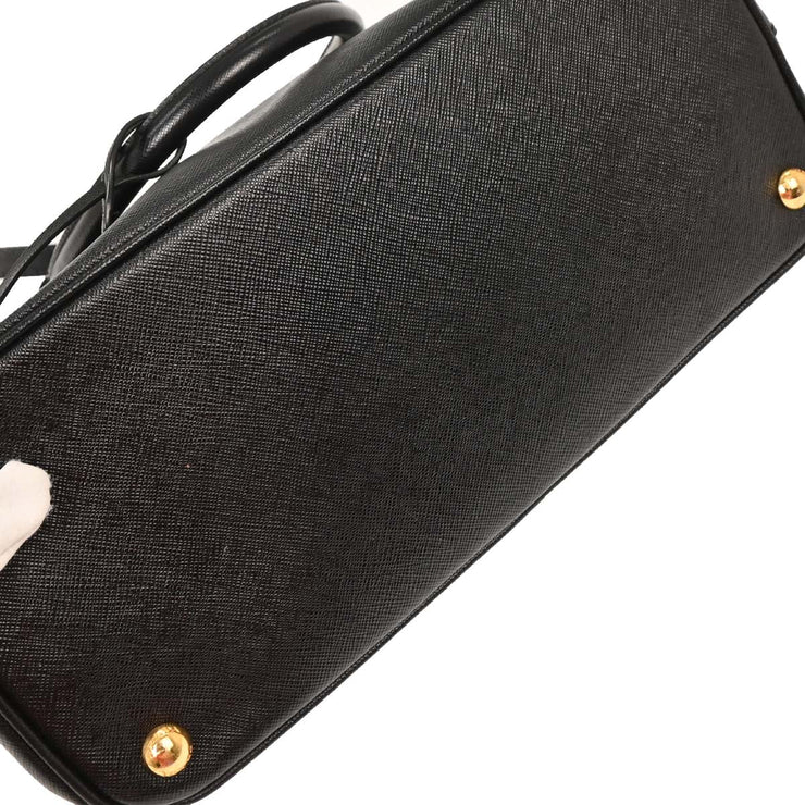 Prada Black Leather Galleria 2way Tote Handbag BN1801 7/A 164 115741