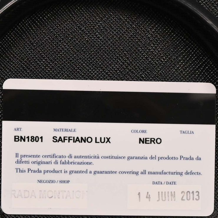 Prada Black Leather Galleria 2way Tote Handbag BN1801 7/A 164 115741