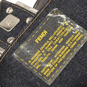 Fendi Blue Denim Beaded Baguette Handbag 2372-26424-008 115744