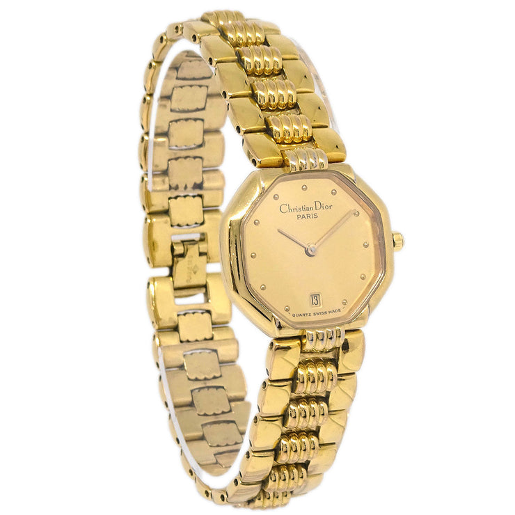 Christian Dior Octagon 48.153 Quartz Watch Gold 115750