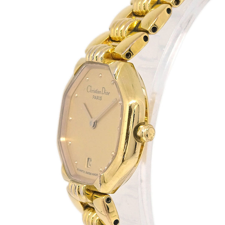Christian Dior Octagon 48.153 Quartz Watch Gold 115750