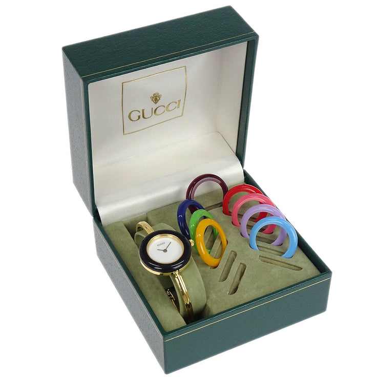 Gucci 11/12.2 Change Bezel Chameleon Quartz Watch SS 115751
