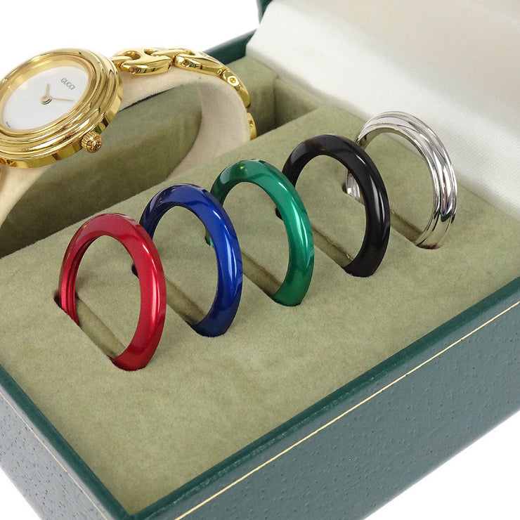 Gucci 11/12.2 Change Bezel Chameleon Quartz Watch SS 115756