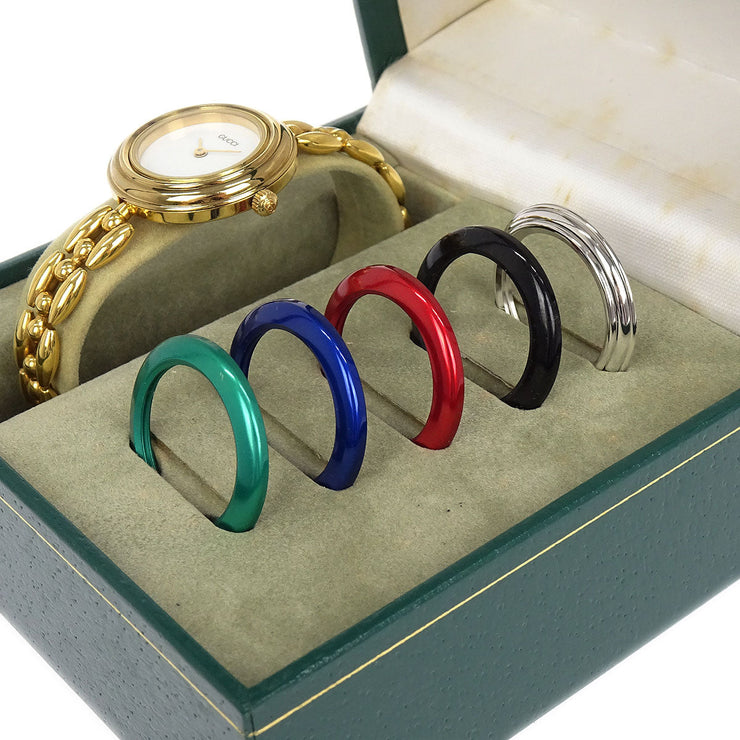 Gucci 11/12.2 Change Bezel Chameleon Quartz Watch SS 115757
