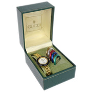 Gucci 11/12 Change Bezel Chameleon Quartz Watch SS 115759