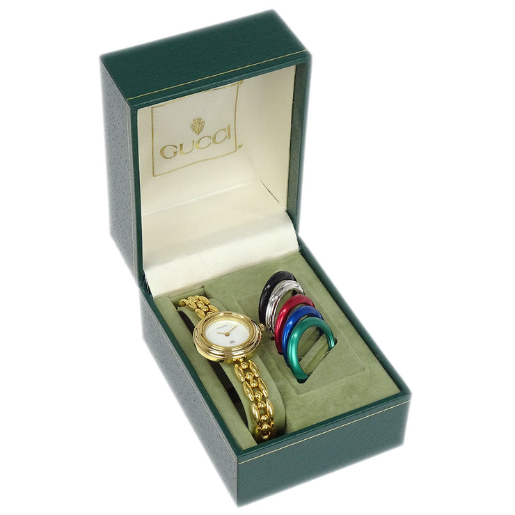 Gucci 1100-L Change Bezel Chameleon Quartz Watch SS 115760