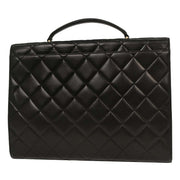 Chanel Black Lambskin Business Briefcase Handbag 115781
