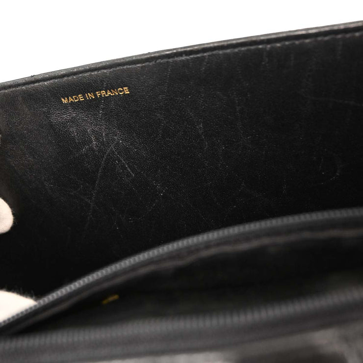 Chanel Black Lambskin Business Briefcase Handbag 115781