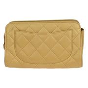 Chanel Beige Lambskin Pouch 115783