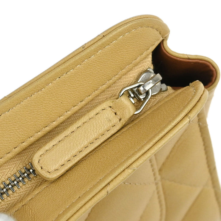 Chanel Beige Lambskin Pouch 115783