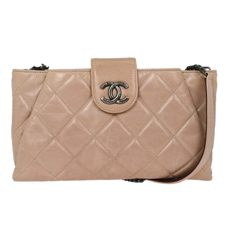 Chanel Beige Calfskin Shoulder Bag 115785