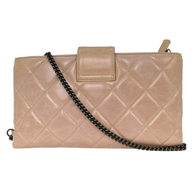 Chanel Beige Calfskin Shoulder Bag 115785