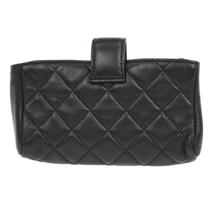 Chanel Black Lambskin Pouch Bag 115786