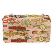 Chanel Pink Satin Cuba Cigare Print Shoulder Bag 115791