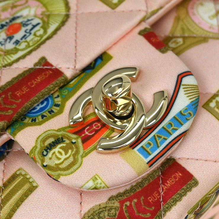 Chanel Pink Satin Cuba Cigare Print Shoulder Bag 115791