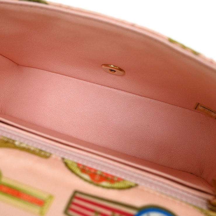 Chanel Pink Satin Cuba Cigare Print Shoulder Bag 115791
