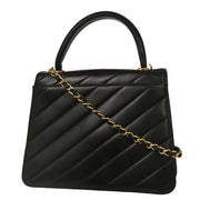 Chanel Black Lambskin 2way Handbag 115794
