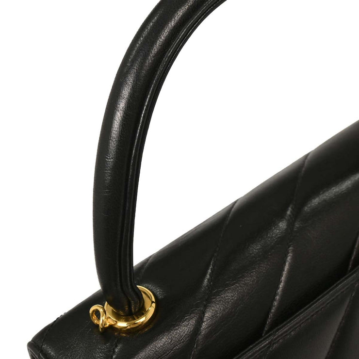 Chanel Black Lambskin 2way Handbag 115794