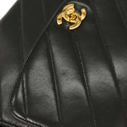 Chanel Black Lambskin 2way Handbag 115794