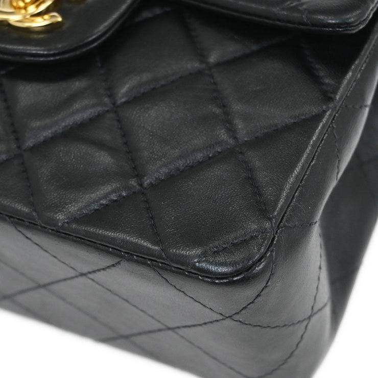 Chanel Black Lambskin Mini Classic Square Flap Shoulder Bag 17 115795