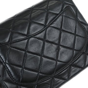 Chanel Black Lambskin Mini Classic Square Flap Shoulder Bag 17 115795