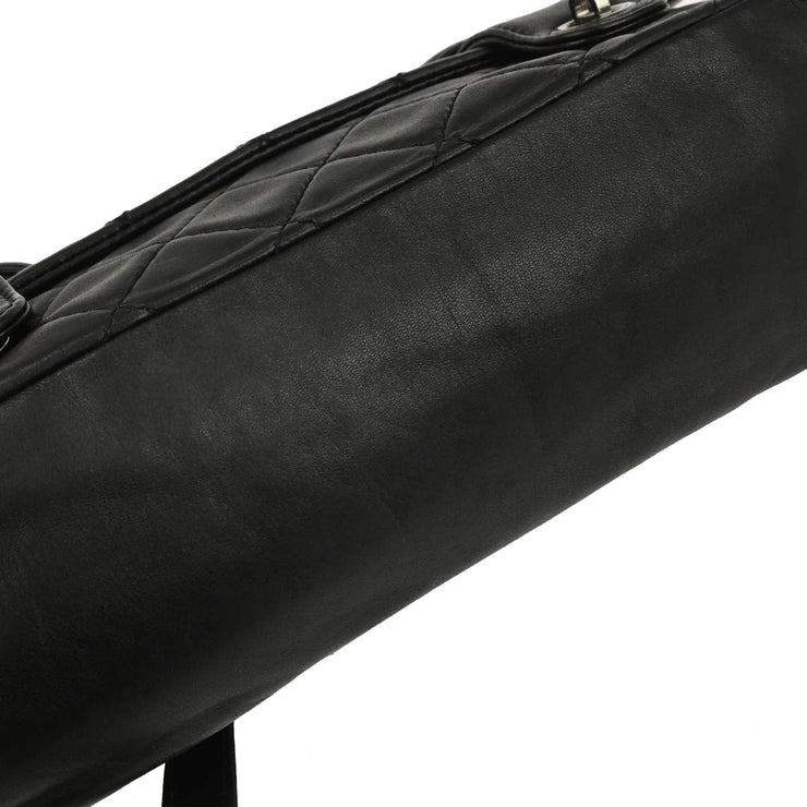 Chanel Black Lambskin 2way Shoulder Handbag 115796