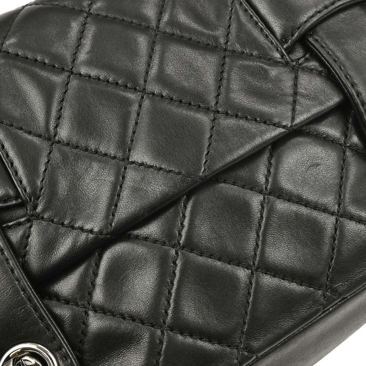 Chanel Black Lambskin 2way Shoulder Handbag 115796