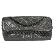 Chanel Gray Calfskin Chain Me Shoulder Bag 115798