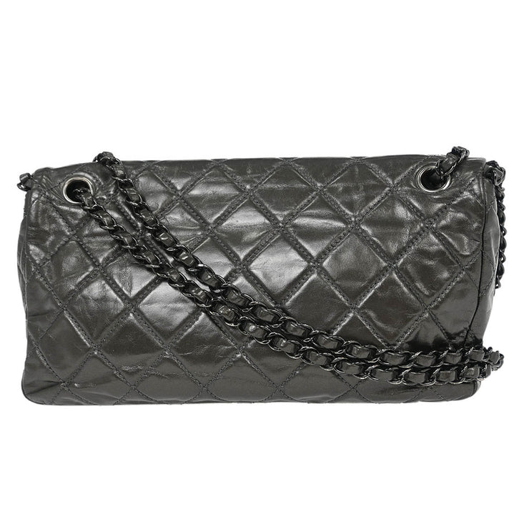 Chanel Gray Calfskin Chain Me Shoulder Bag 115798
